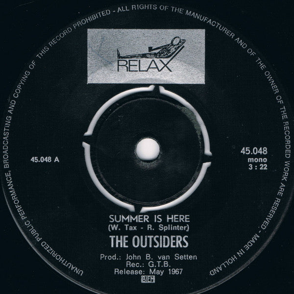 Outsiders (5), The : Summer Is Here (7",45 RPM,Single,Mono)