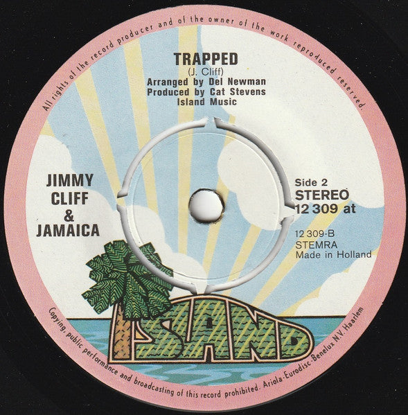 Jimmy Cliff : The Harder They Come / Trapped (7",45 RPM,Stereo)