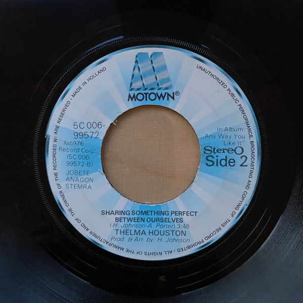 Thelma Houston : I'm Here Again (7",45 RPM)