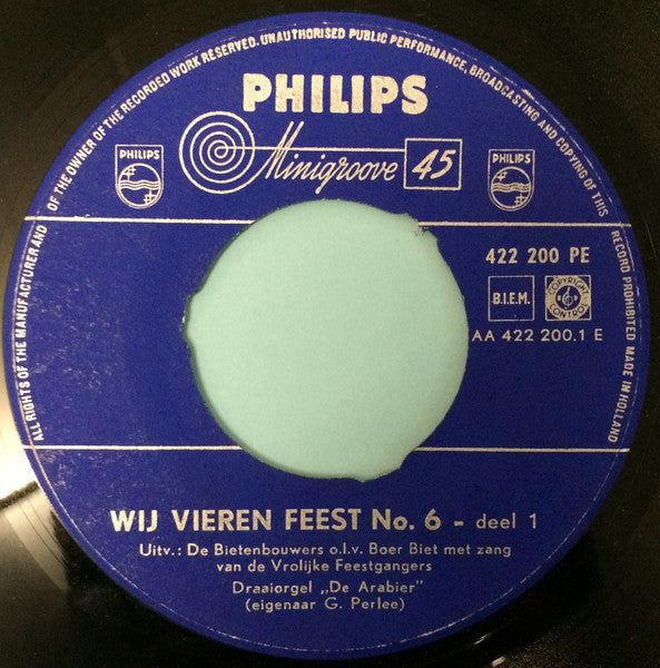 De Bietenbouwers : Wij vieren feest No. 6 (7",Mini-Album)