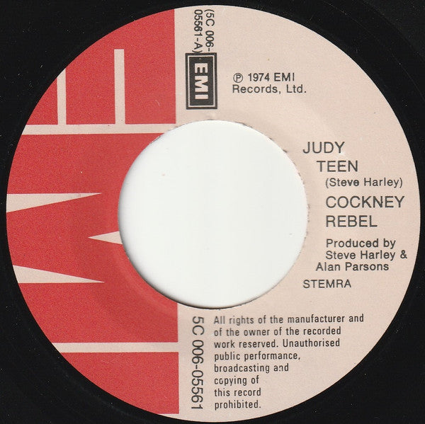 Cockney Rebel : Judy Teen (7",Single,45 RPM)
