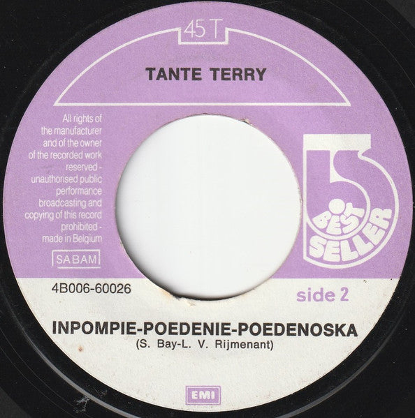 Tante Terry : Klein, Klein Kleuterke (7",45 RPM)
