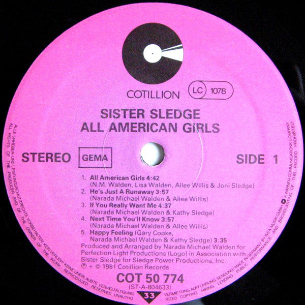 Sister Sledge : All American Girls (LP,Album)