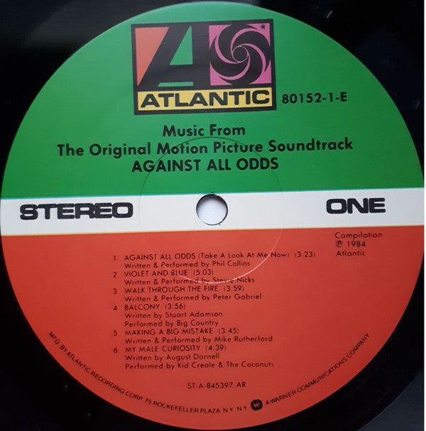 Various : Against All Odds (Music From The Original Motion Picture Soundtrack) (LP,Album)