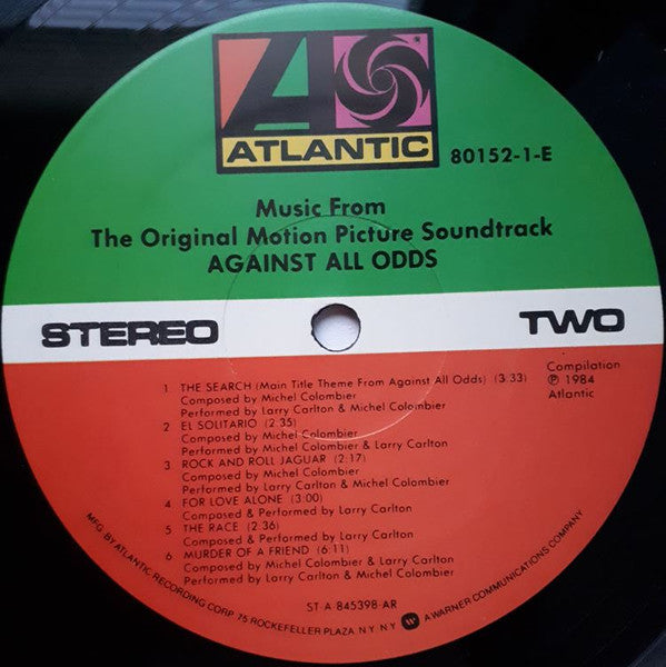 Various : Against All Odds (Music From The Original Motion Picture Soundtrack) (LP,Album)