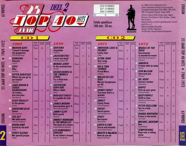 Various : 25 Jaar Top 40 Hits - Deel 2 - 1969-1972 (Compilation)
