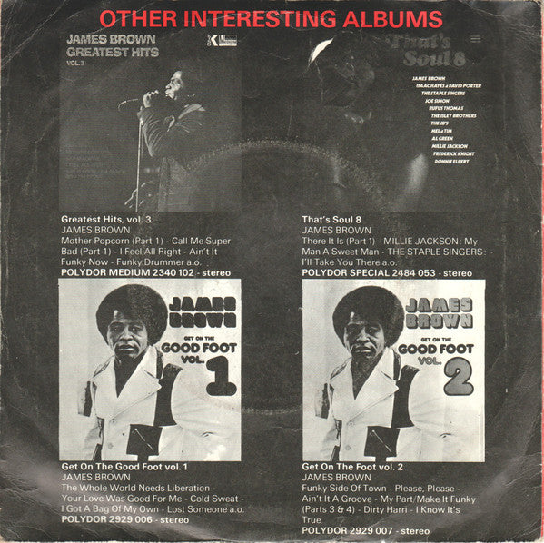 James Brown & Lyn Collins : What My Baby Needs Now Is A Little More Lovin' (7",45 RPM,Stereo)