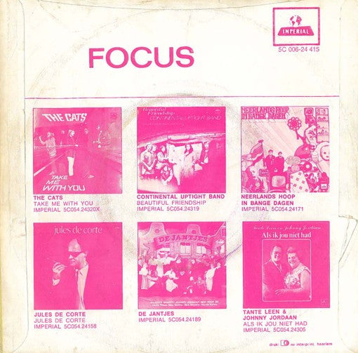 Focus (2) : Hocus Pocus / Janis (7",45 RPM,Single,Stereo)