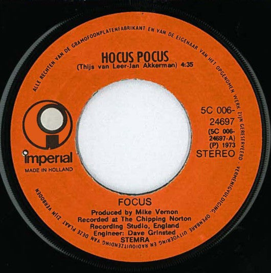 Focus (2) : Hocus Pocus / Sylvia (7",45 RPM,Single)