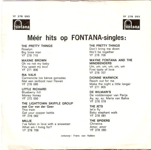 Rein De Vries (2) : Patsy / Teenage - Meisje (7",45 RPM,Single,Mono)