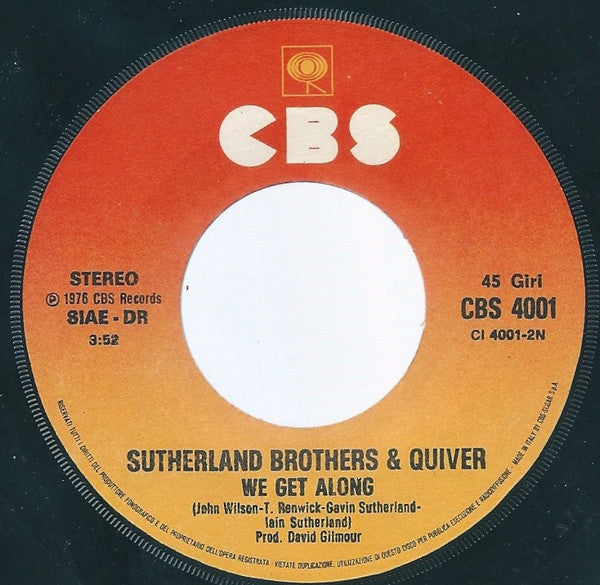 Sutherland Brothers & Quiver : Arms Of Mary (7",45 RPM,Single,Stereo)