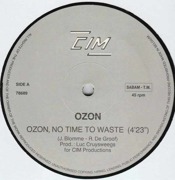 Ozon (3) : Ozon, No Time To Waste (12",45 RPM)