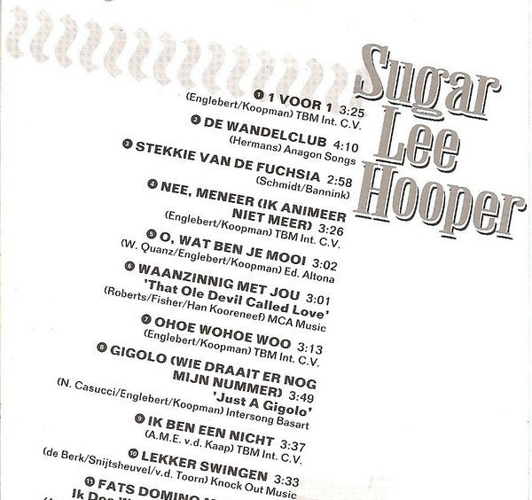 Sugar Lee Hooper : Toeters & Bellen (Album,Stereo)