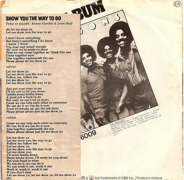 Jacksons, The : Show You The Way To Go (7",45 RPM,Single)