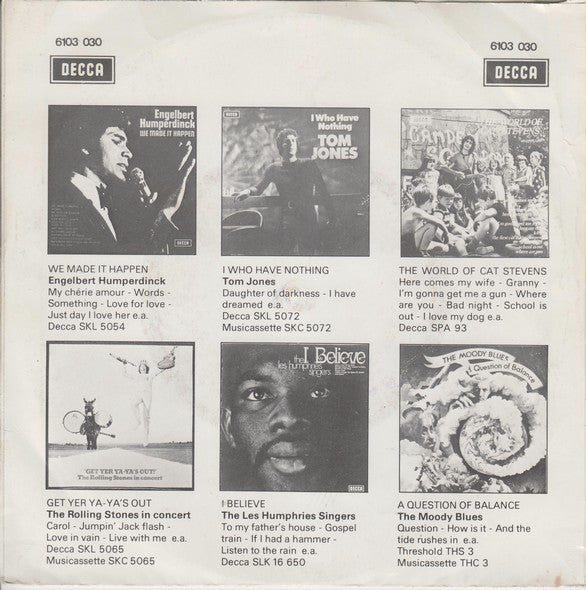 Jonathan King : Hooked On A Feeling (7",45 RPM,Mono)