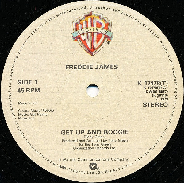 Freddie James : Get Up And Boogie (12",45 RPM)