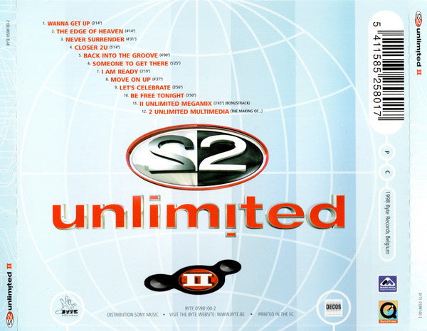 2 Unlimited : II (CD, Album, Enh)