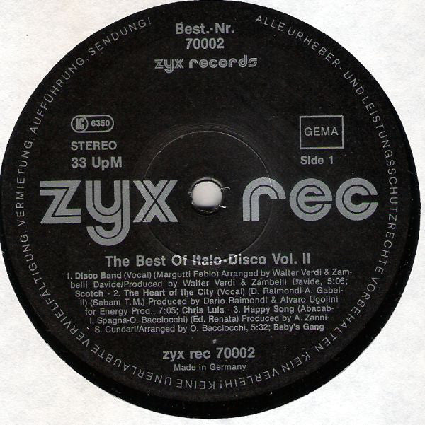 Various : The Best Of Italo-Disco Vol. 2 (LP,Compilation)