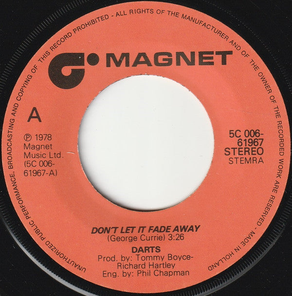 Darts : Don't Let It Fade Away (7")