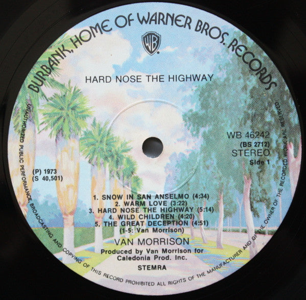 Van Morrison : Hard Nose The Highway (LP,Album)