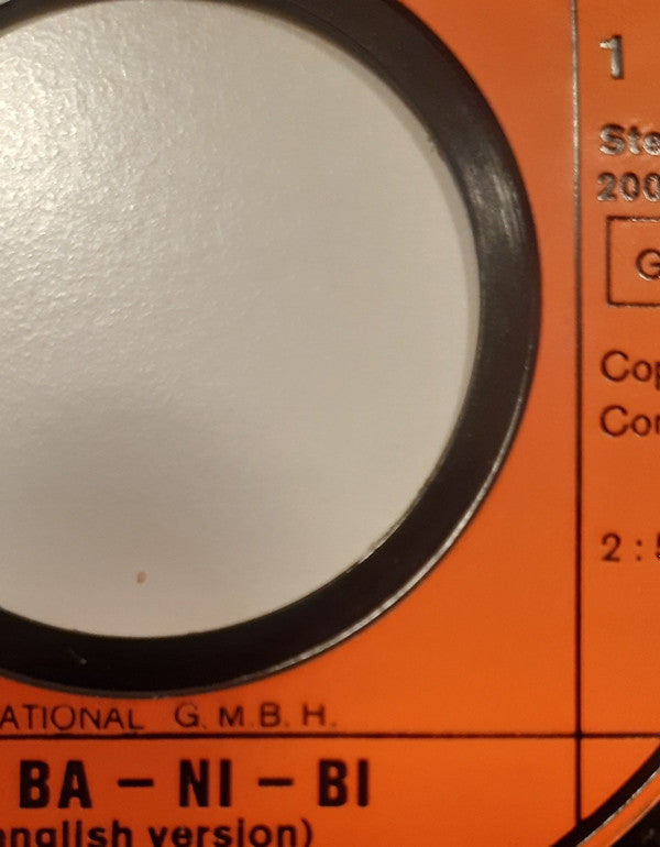 Izhar Cohen & Alpha-Beta, The : A-Ba-Ni-Bi (English Version) (7",45 RPM,Single,Stereo)