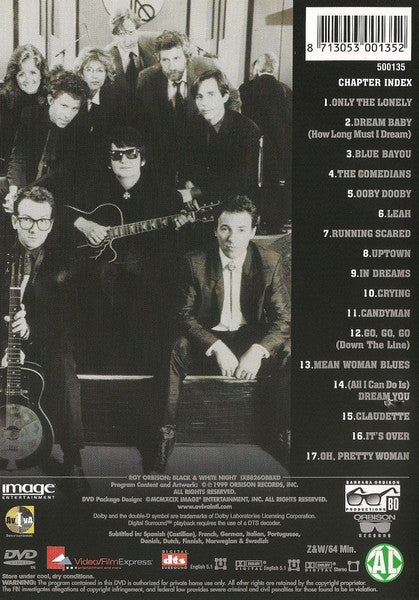 Roy Orbison And Friends : Black & White Night (DVD-Video,Multichannel,PAL)