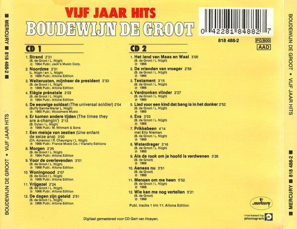 Boudewijn De Groot : Vijf Jaar Hits (Compilation,Remastered)