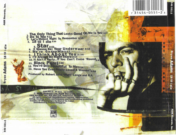 Bryan Adams : 18 Til I Die (Album,Unofficial Release)