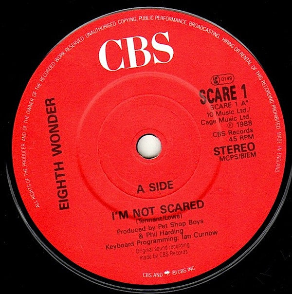 Eighth Wonder : I'm Not Scared (7",45 RPM,Single,Stereo)