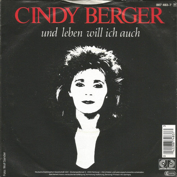Cindy Berger : Und Leben Will Ich Auch (7",45 RPM,Single)