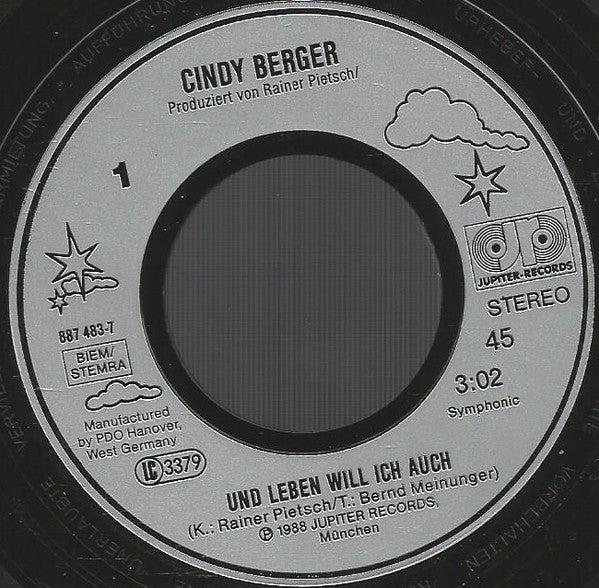 Cindy Berger : Und Leben Will Ich Auch (7",45 RPM,Single)