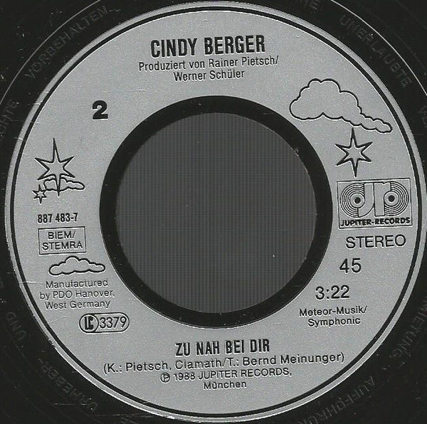 Cindy Berger : Und Leben Will Ich Auch (7",45 RPM,Single)