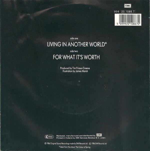 Talk Talk : Living In Another World (7",Single,45 RPM)