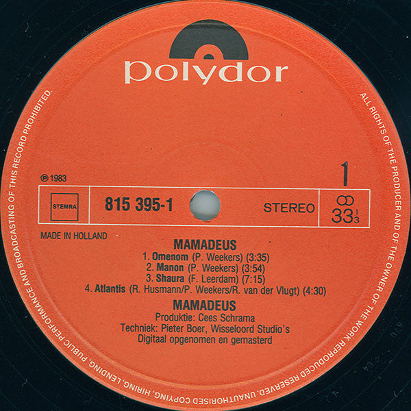 Mamadeus : Mamadeus (LP,Album)
