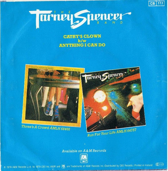 Tarney/Spencer Band, The : Cathy's Clown (7",45 RPM,Single)