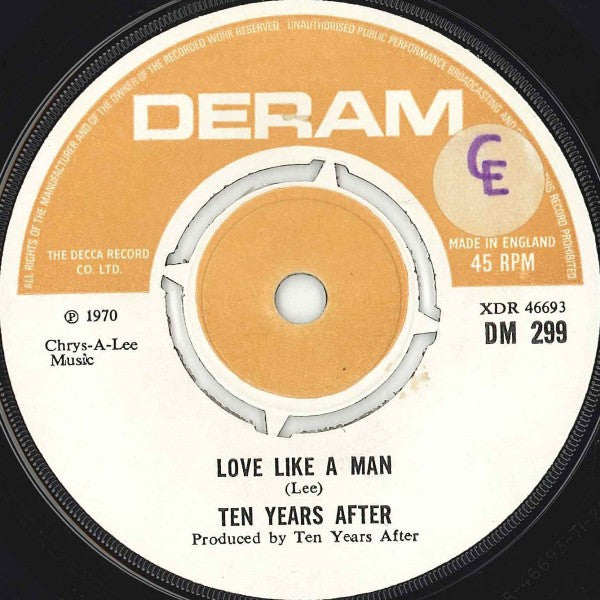 Ten Years After : Love Like A Man (7",33 ⅓ RPM,45 RPM,Single)