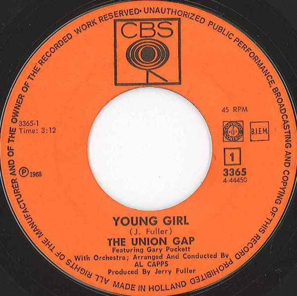 Gary Puckett & The Union Gap : Young Girl (7",45 RPM,Single)