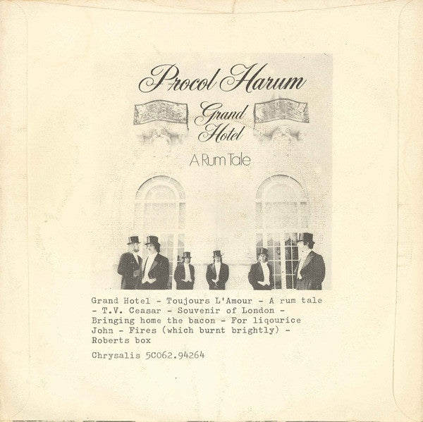 Procol Harum : Grand Hotel / A Rum Tale (7",45 RPM,Single,Stereo)