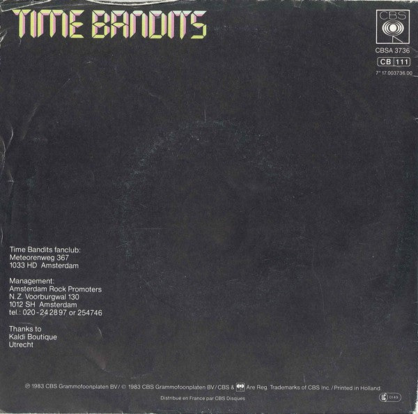 Time Bandits : I'm Only Shooting Love (7",45 RPM,Single,Stereo)