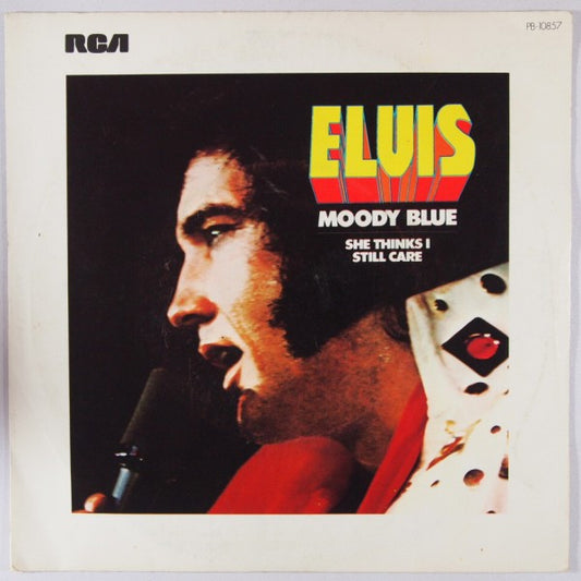 Elvis Presley : Moody Blue (7",45 RPM,Single,Stereo)