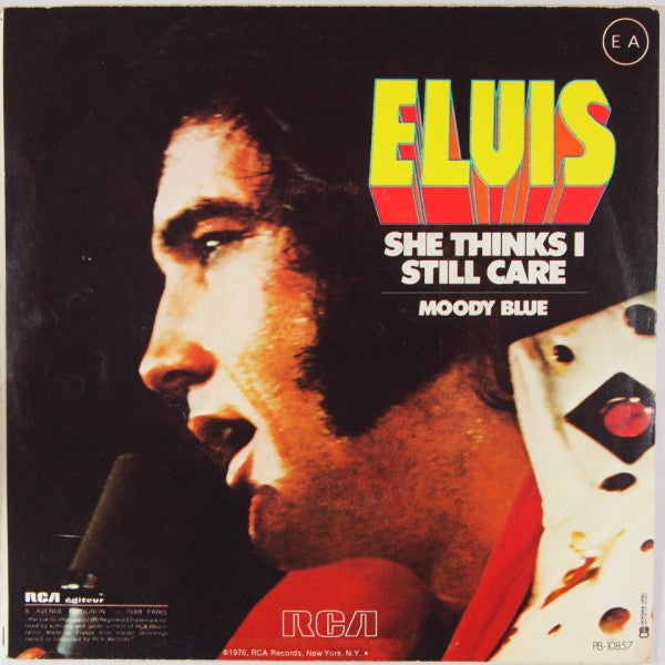 Elvis Presley : Moody Blue (7",45 RPM,Single,Stereo)