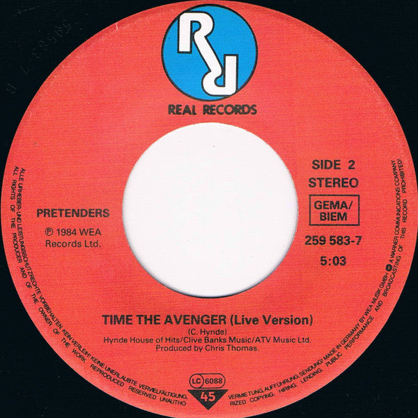 Pretenders, The : Thin Line Between Love And Hate (7",Single,45 RPM)