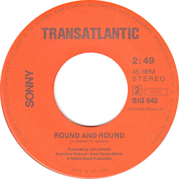 Sonny Worthing : La Belle France / Round And Round (7",45 RPM,Single,Stereo)