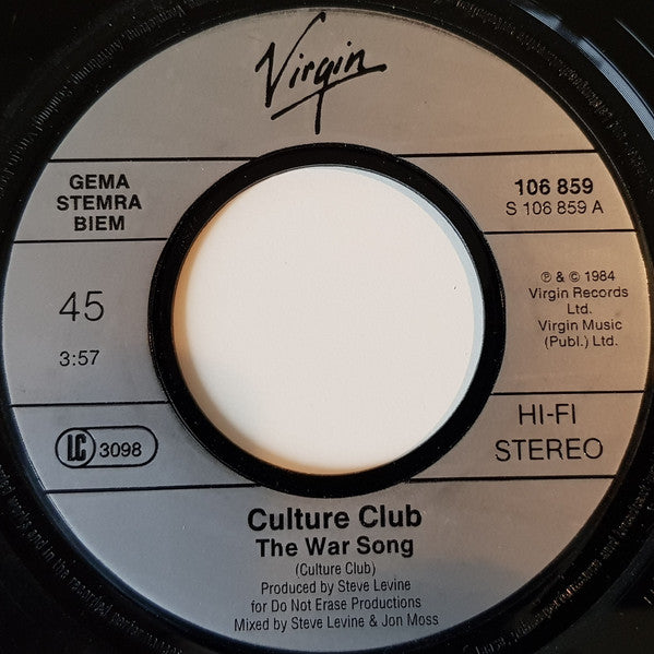 Culture Club : The War Song (7", Single)