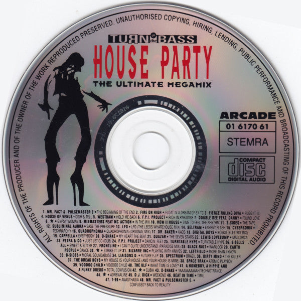 Various : House Party (The Ultimate Megamix) (CD, Mixed)