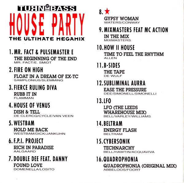 Various : House Party (The Ultimate Megamix) (CD, Mixed)