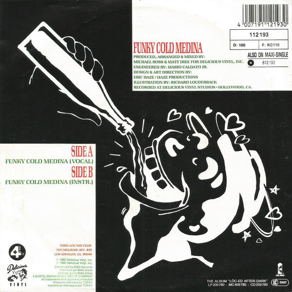 Tone Loc : Funky Cold Medina (7",45 RPM,Single,Stereo)