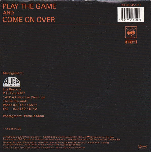 Centerfold : Play The Game (7",45 RPM,Single,Stereo)