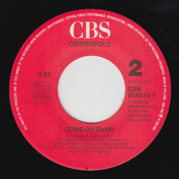 Centerfold : Play The Game (7",45 RPM,Single,Stereo)