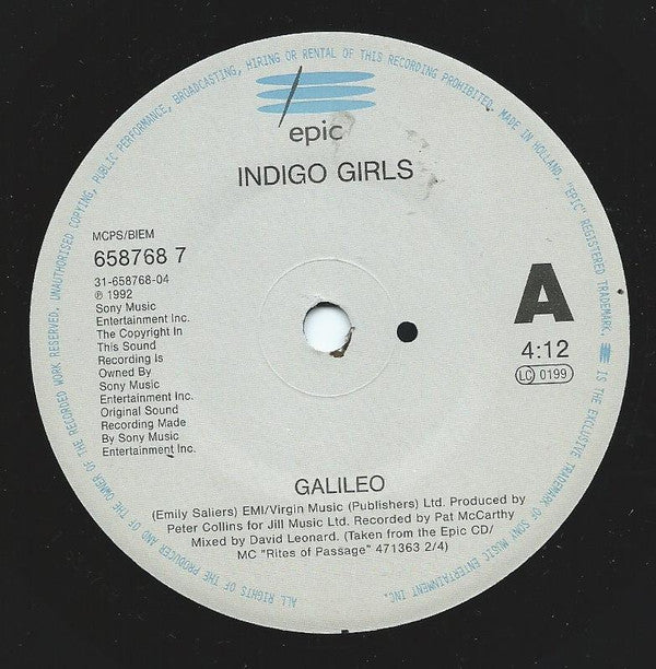 Indigo Girls : Galileo (7",45 RPM,Single)